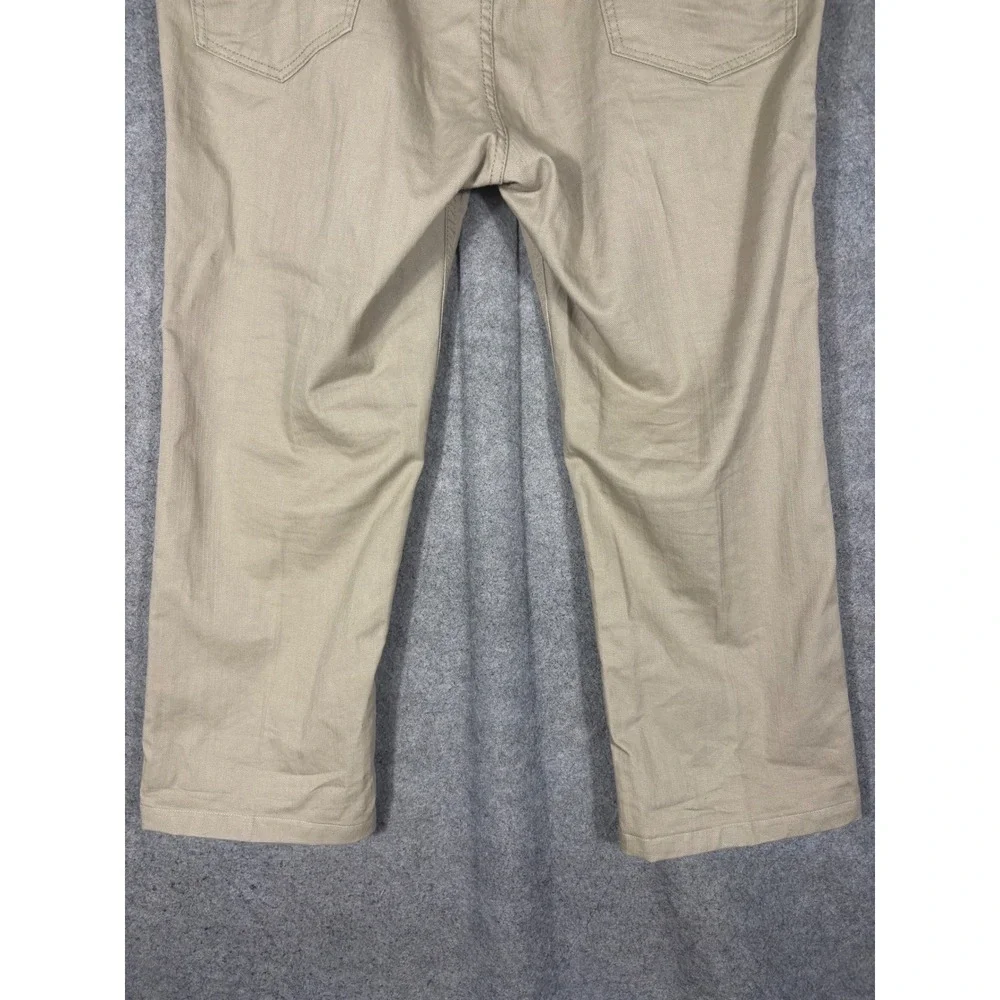 Signature by Levi Strauss Mens Straight Leg Khaki Tan Cotton Pants 42 x 26